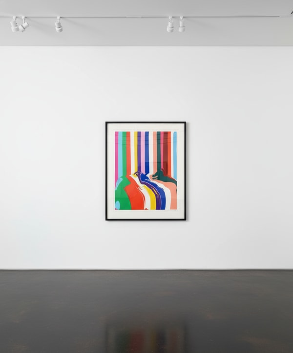 Ian Davenport - Tra-la-la (White), 2024, A series of four etchings on Madrid Litho 300gsm paper