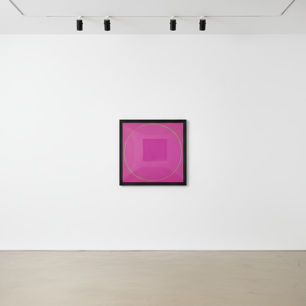 Ian Davenport - Untitled Circle Painting: Pink/Green/Pink, 2003, Household paint on medium density fibreboard