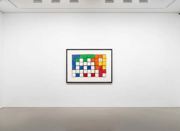 Invader - 6 Cubes (Orange/Yellow), 2009, Screen print on paper
Signed & numbered