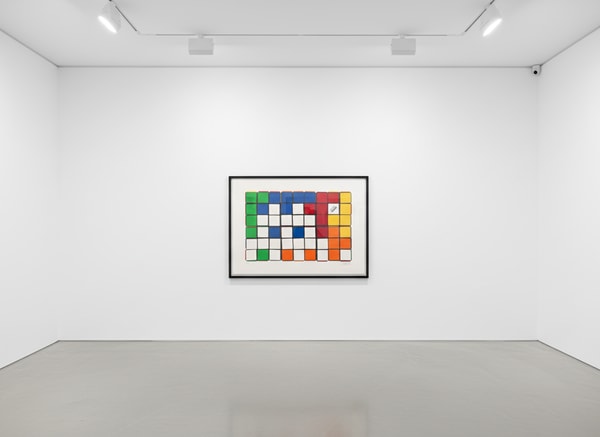 Invader - 6 Cubes (Red/Yellow), 2009, Screen print on paper
Signed & numbered