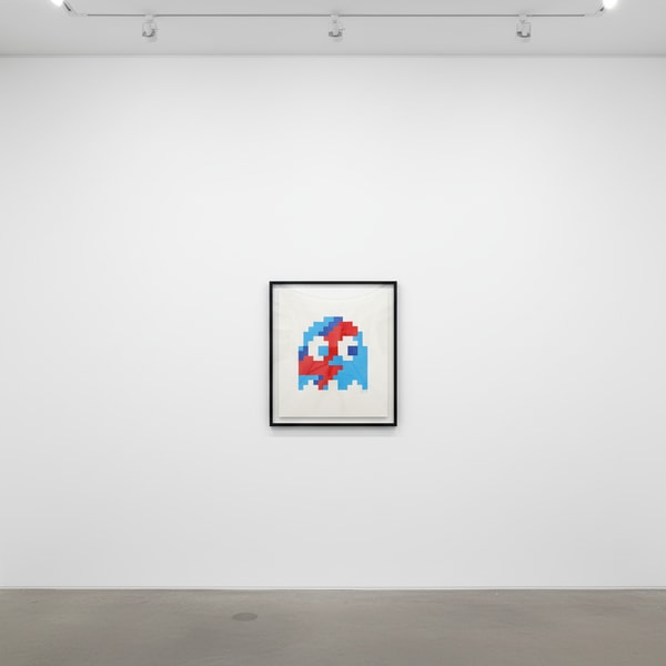 Invader - Aladdin Sane Clyde (Blue), 2014, Hand pulled print