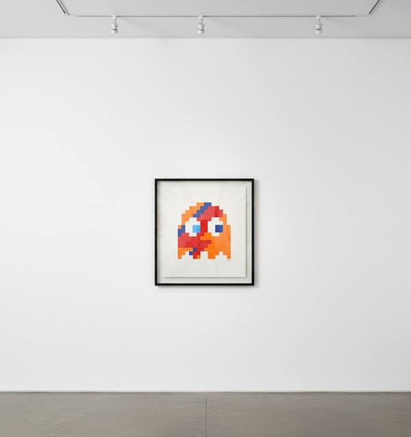 Invader - Aladdin Sane Clyde (Orange), 2014, Hand pulled print