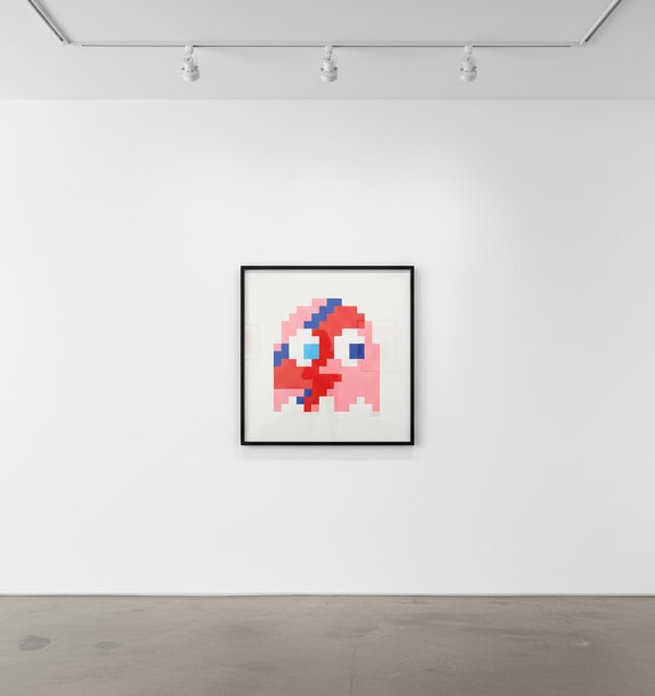 Invader - Aladdin Sane Clyde (Pink), 2014, Hand pulled print