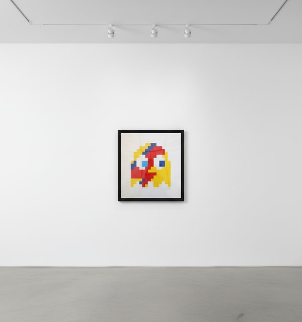 Invader - Aladdin Sane Clyde (Yellow), 2014, Hand pulled print