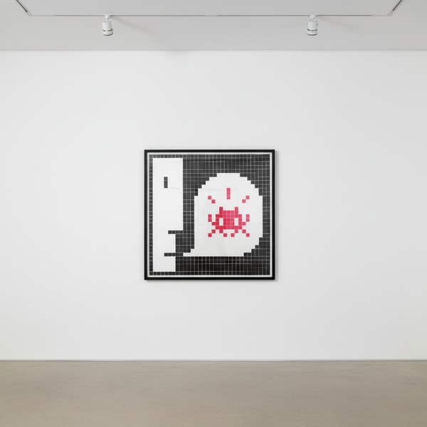 Invader - Alert : System Infected (red), 2021, Silkscreen