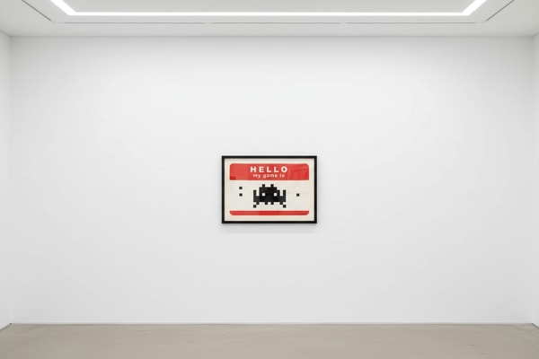 Invader - Hello My Game Is (red), 2009, Screenprint
