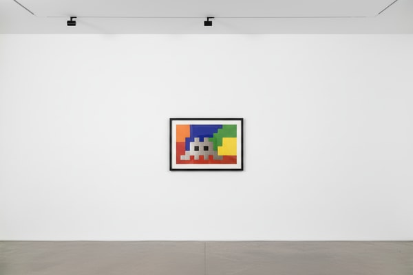 Invader - Home Lego (Silver), 2010, Embossed screen print with foil on paper, Signed and numbered