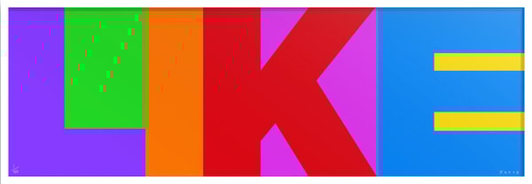 James Joyce - Like (Purple), 2019, 7 color screen print on Somerset paper 300gsm