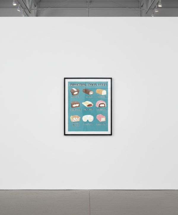 Javier Mayoral - Industrial Snack Cakes, Acrylic on wood panel