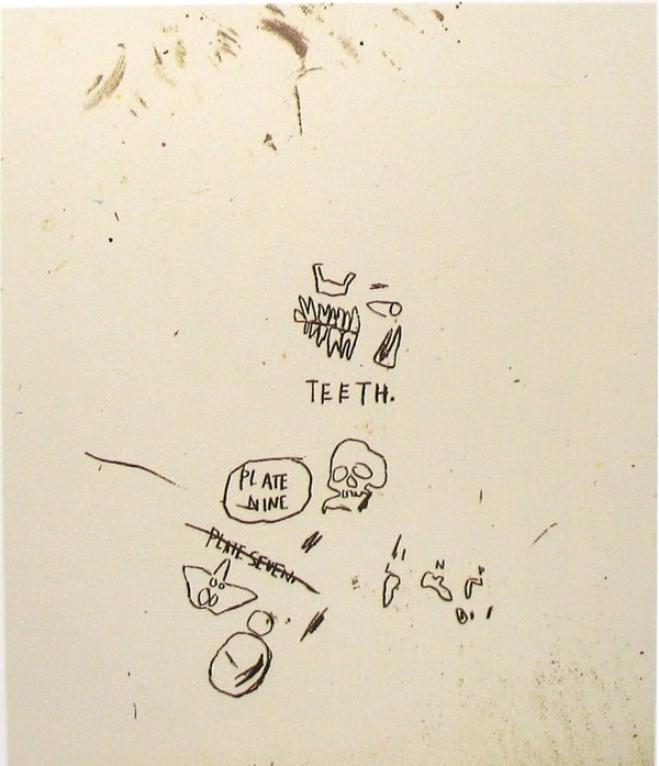 Jean-Michel Basquiat - Teeth Plate Nine, 1983
