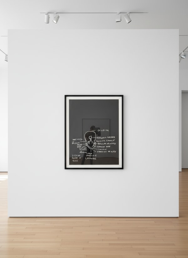 Jean-Michel Basquiat - View of Base of Skull, from Anatomy, 1982, Screen print