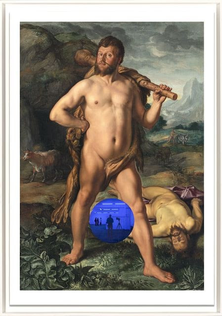 Jeff Koons - Gazing Ball (Goltzius Hercules and Cacus), 2017, Archival pigment print on Innova rag paper, glass