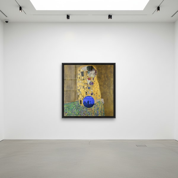 Jeff Koons - Gazing Ball (Klimt Kiss), 2019, Archival pigment print on Innova rag paper, glass