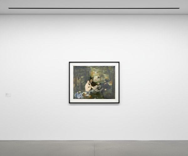 Jeff Koons - Gazing Ball (Manet Luncheon on the Grass), 2019, Archival pigment print on Innova rag paper, glass