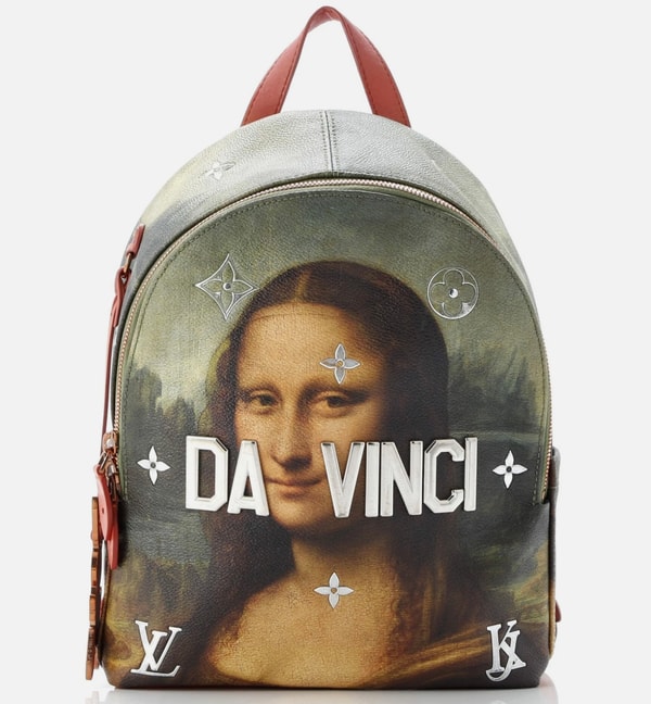 Jeff Koons - Louis Vuitton x Jeff Koons Masters Da Vinci Palm Springs Backpack, Multicolor coated canvas with leather trim