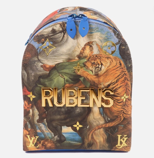 Jeff Koons - Louis Vuitton x Jeff Koons Masters Rubens Palm Springs Backpack, Multicolor coated canvas with leather trim