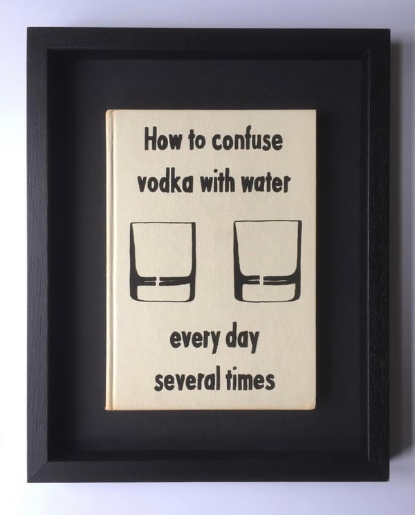 Johan Deckmann - Vodka Into Water, 2025, Acrylic on repurposed book