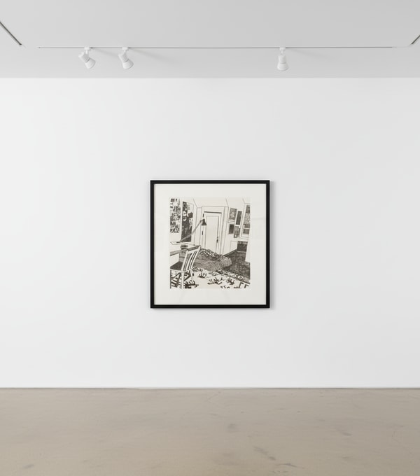Jonas Wood - Alexis's Room, 2014, Chin-collé etching