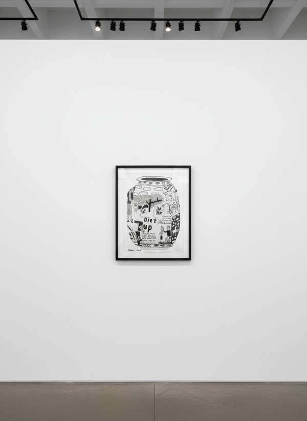 Jonas Wood - Diet 7Up Pot, 2016, Screenprint in colors on stonehenge paper with Vellum finish