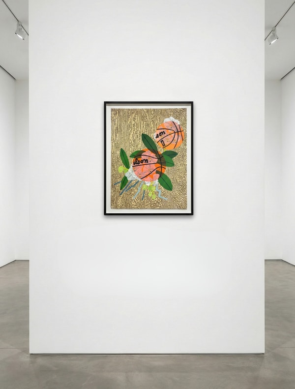 Jonas Wood - Double Basketball Orchid 3 State II, 2025