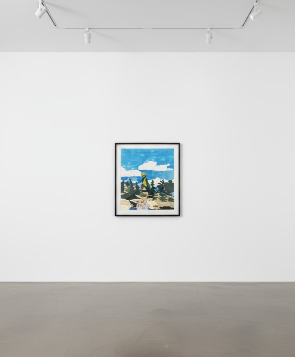 Jonas Wood - Four Landscapes (Fall), 2020, Ukiyo-e Japanese style woodcuts