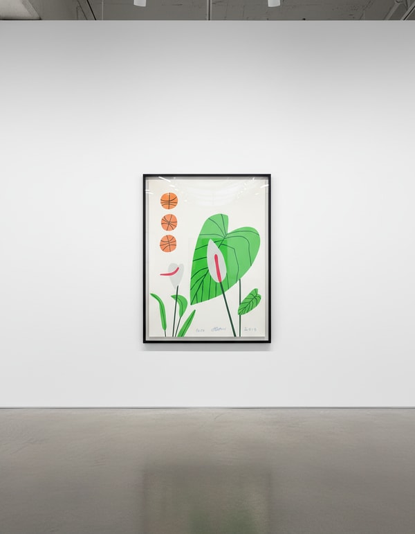 Jonas Wood - Holiday Print, 2018, 9-color screenprint on Rising museum board