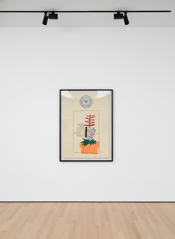 Jonas Wood - Notepad Doodle II (state 1 and 2), 2018, Color lithograph on white Rives paper