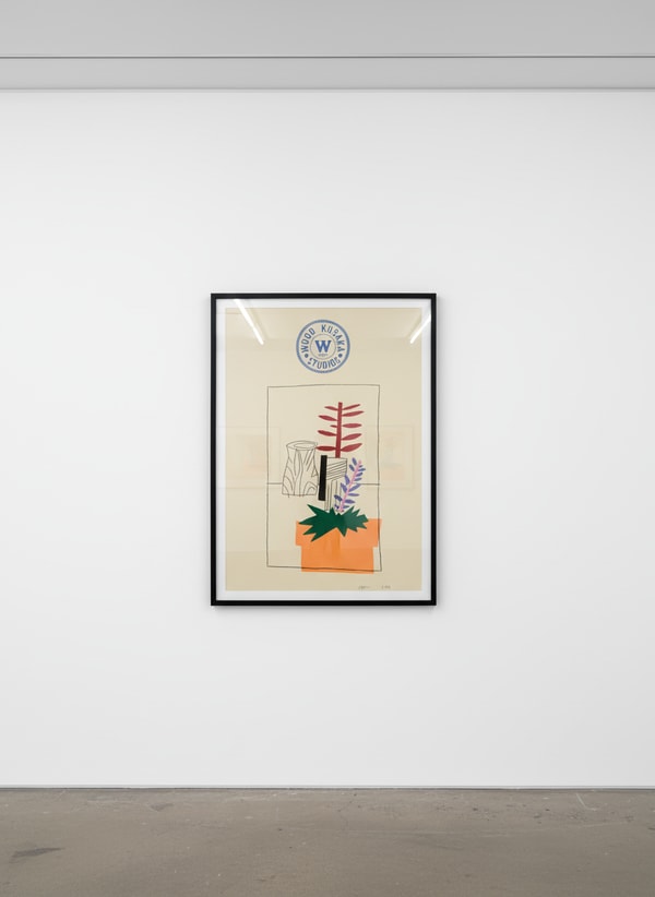 Jonas Wood - Notepad Doodle III (state 1,2,3), 2018, Color lithograph on white Rives paper