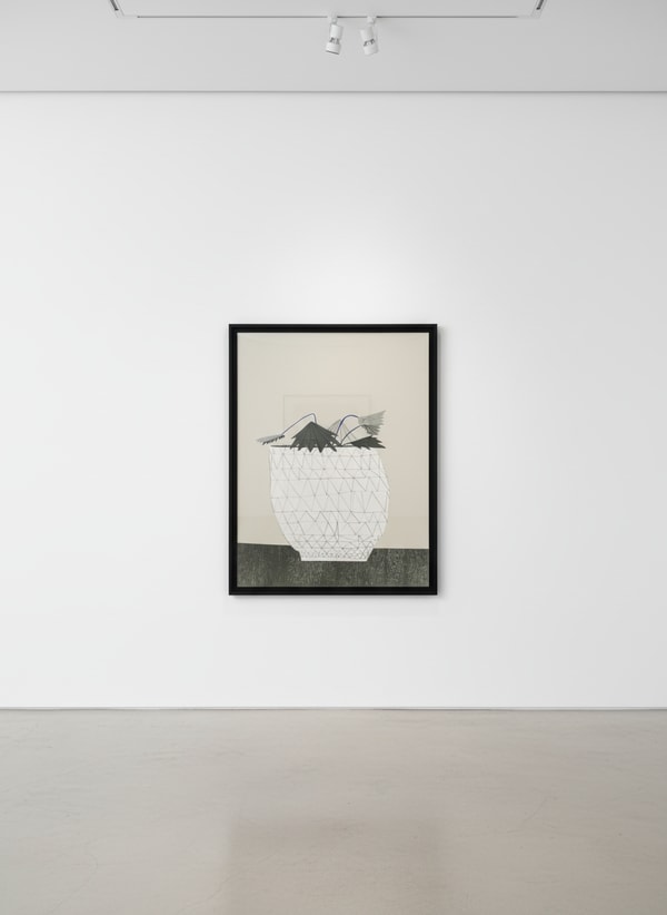 Jonas Wood - Untitled (black and grey), 2009, Oil and acrylic on linen