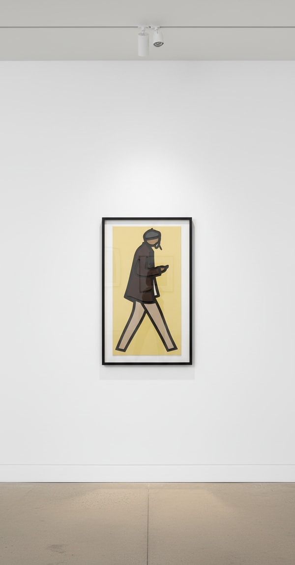 Julian Opie - Beret, 2019, Acrylic on stone panel