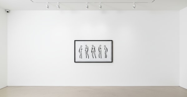 Julian Opie - Bijou Gets Undressed 4, 2004, Screenprint, on Fedrigoni Sirio paper, with full margins.