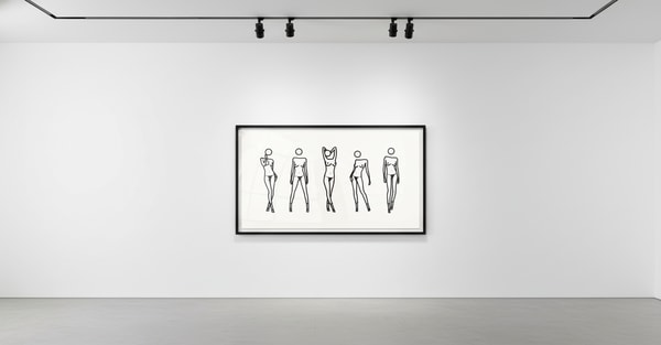 Julian Opie - Bijou Gets Undressed 5, 2004, Screenprint, on Fedrigoni Sirio paper, with full margins.