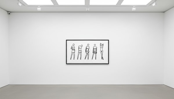 Julian Opie - Bijou Gets Undressed 7, 2004, Screenprint, on Fedrigoni Sirio paper, with full margins.