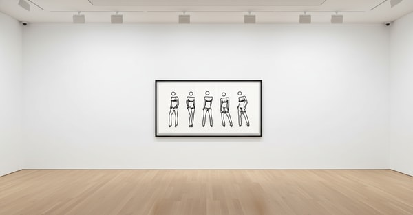 Julian Opie - Bijou Gets Undressed 8, 2004, Screenprint, on Fedrigoni Sirio paper, with full margins.