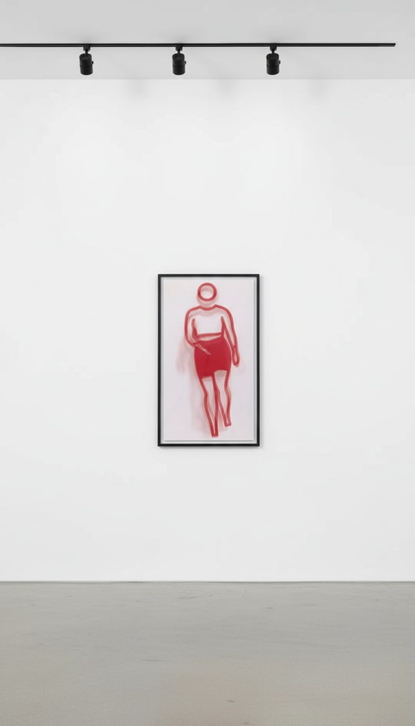 Julian Opie - Dance 3, 2023, Lenticular acrylic panel, mounted onto white acrylic
