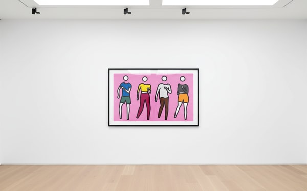 Julian Opie - Dance Synched 1, 2024, Screen print in 12 colours on archival museum board