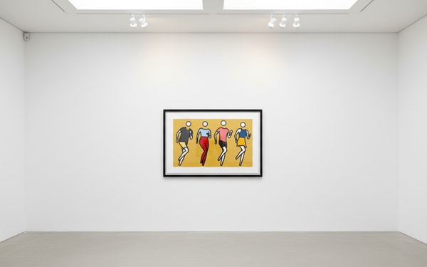 Julian Opie - Dance Synched 3, 2024, Screen print in 12 colours on archival museum board