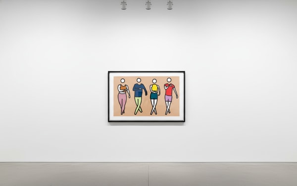 Julian Opie - Dance Synched 4, 2024, Screen print in 12 colours on archival museum board
