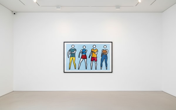 Julian Opie - Dance Synched 5, 2024, Screen print in 12 colours on archival museum board