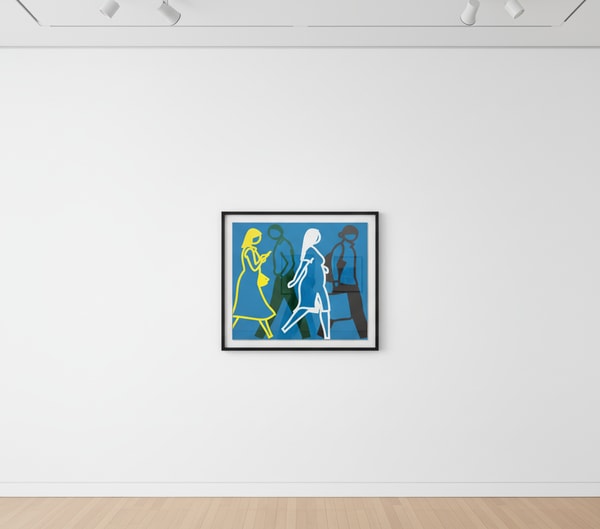 Julian Opie - Old Street June 3, 2019, Aluminium, nylon and lights