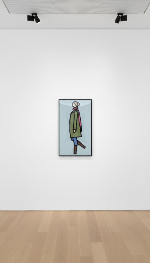 Julian Opie - Sian Walking 3, 2013, Continuous computer animation, computer and 55" LCD screen