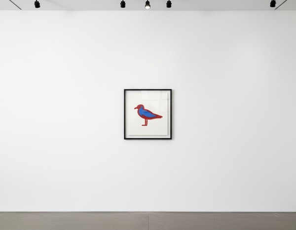 Julian Opie - Small Birds Black Headed Gull, 2020, Wall mounted acrylic relief