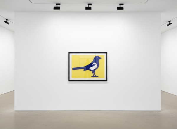 Julian Opie - Small Birds Magpie, 2020, Wall mounted acrylic relief