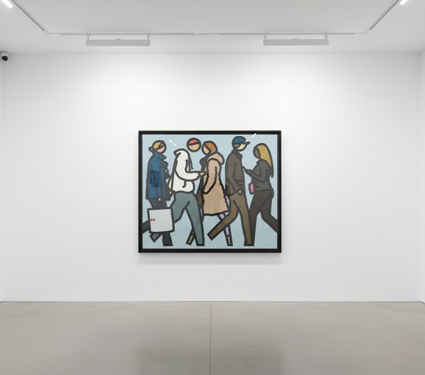 Julian Opie - Walking In New York 1, 2019, Auto paint on aluminium