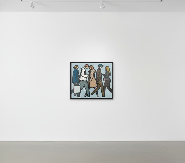 Julian Opie - Walking in New York 6, 2019, Acrylic paint on stone