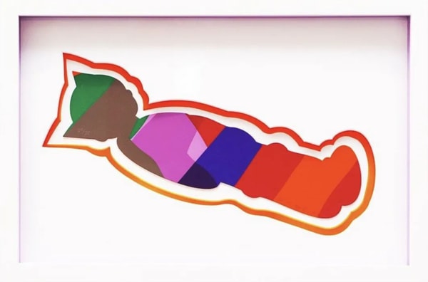 KAWS - Astroboy, 2020, Screenprint on paper with die-cut edges
