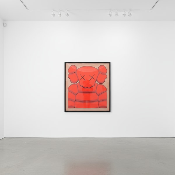 KAWS - WHAT PARTY (orange), 2020, Screen print