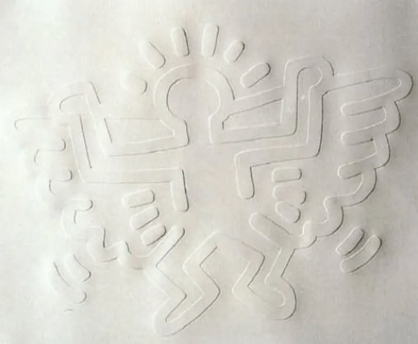 Keith Haring - Angel, from White Icons (Littmann PP. 173), 1990