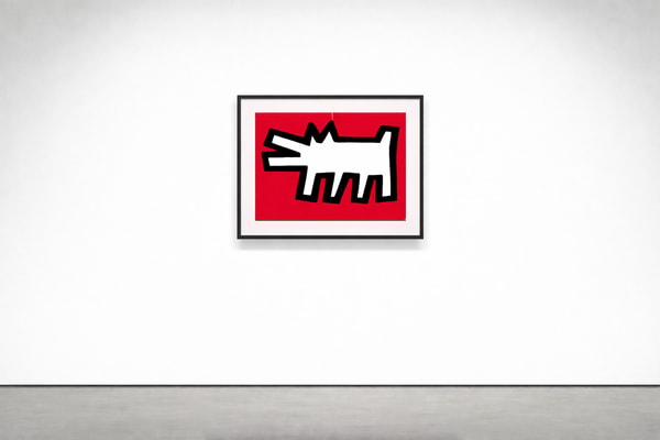 Keith Haring - Barking Dog from Icons, 1990, Silkscreen with embossment