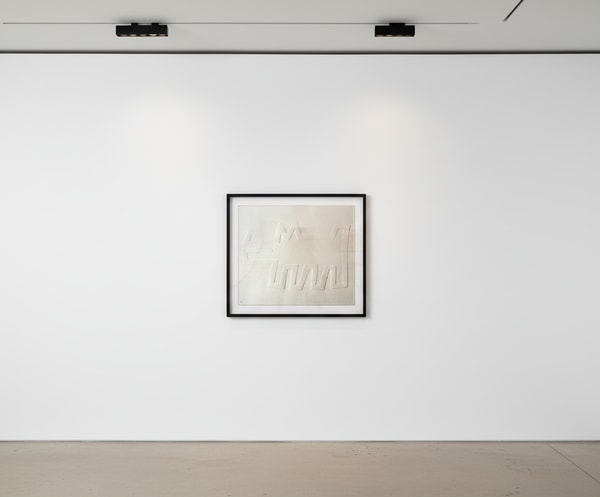 Keith Haring - Barking Dog, 1990, White embossing on paperEstate authenticated, signed and numbered on the verso